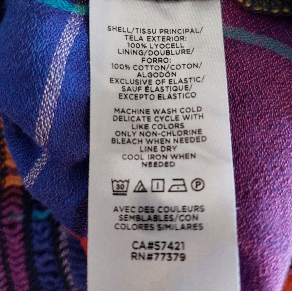 Ann Taylor Womans SZ XL Cinch Bottom Waiste Pastel Plaid Cinch Sleeve Blouse - Picture 9 of 9